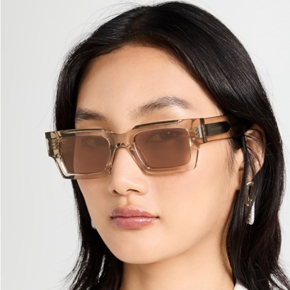 NEW SAINT LAURENT SL 572 006 BEIGE BROWN SL572 UNISEX SUNGLASSES SAINT LAURENT - Picture 1 of 12